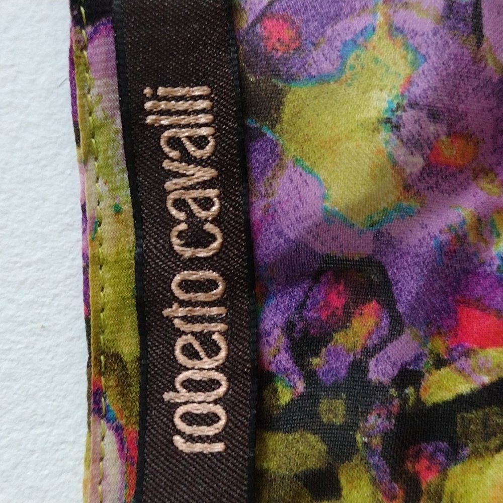 Roberto Cavalli 100% Silk Floral Button Down Shirt - Multicolor. Size EU 42 - Picture 7 of 17